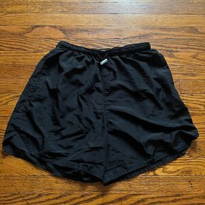 MNML Men's M Black 100% Polyester Drawstring Athletic Running Gym Shorts